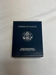 2001 Silver American Eagle One Dollar Coin, One Ounce Proof Silver Bullion Coin, 99.9 Percent Silver