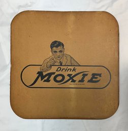 Vintage Dual Sided 'Drink Moxie' Wooden Sign