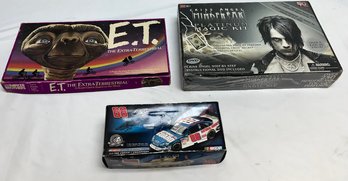 1982 E.t. Board Game, Hendrick Motorsports National Guard Collectible, & Criss Angel Mindfreak Magic Kit