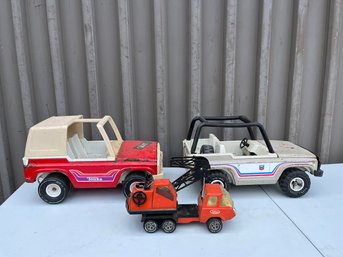 Three Vintage Tonka Vehicles, 335 TR Champion And MR-970 Chevron