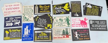 Vintage Collection Of 27 Small Prints With Sayings