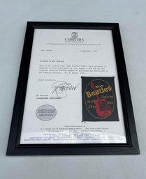 Official Beatles Monthly Limited Edition Beatles Patch With Letter Of Authentication