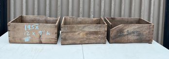 10 Vintage Wooden Pear Crates Some With Branding As Pictured