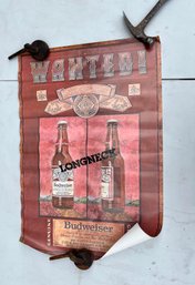 7 Vintage Western And Beer Posters, Budweiser