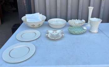 Collection Of Vintage Lenox Dishes With Plates, Serving Dishes, Vases, And 1987 'Constitution Bowl'