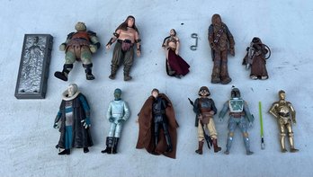 Twelve Small Vintage Star Wars Action Figures With Accessories