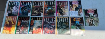 Collection Of 13 Vintage 1992-93 Aliens Magazines Including Star Wars Editions