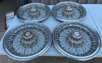 Set Of Four Vintage Mid 80's Hubcaps - Chevy Caprice