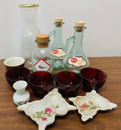 Vintage-y Bottles And A Few Trinket Trays