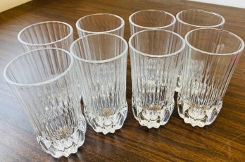 8 Nice Heavy Lead Glass / Crystal Water Glasses