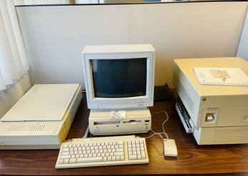 Impressive! Vintage Apple Computer  Scanner And Laser Plus Printer