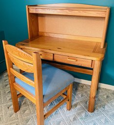 Solid Wooden Desk And Chair