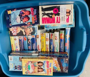 Large Bin Full Of VHS Tapes - Some Even New!