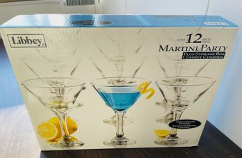 New In Box - 12 Martini Glasses