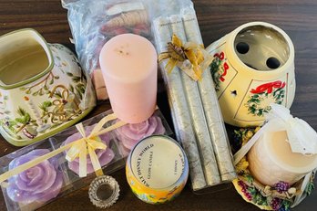 Assorted Candles And Candle Accessories