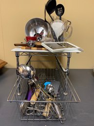 Kitchen Bonanza: Organizer Pull Out Drawer Mixing Bowl, Measuring Cups/spoons, Grater, Serving Utensils