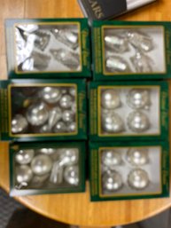 Delicate Christmas Ornaments (silver)-6 Boxes