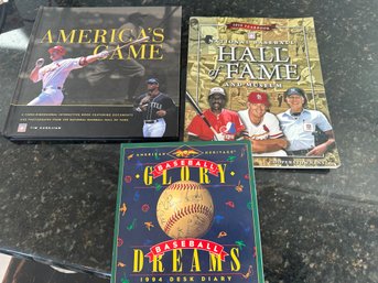 Three Baseball Books, Like New Condition