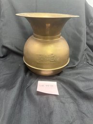 Vintage Union Pacific Brass Spitoon, Weighted Base