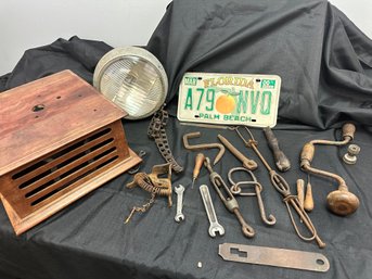Table Lot Of Various Tools, And Other Items, Take A Look!