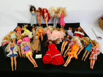 Big Box Lot Of Clothed Barbie Dolls