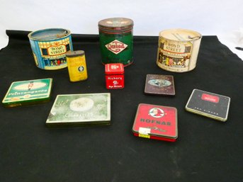 Box Lot Of Vintage Tins - Cigars / Cigarettes / Tobacco And Spice