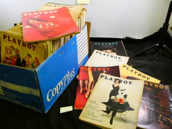 Large Box Lot Of Vintage Playboy Magazines - Approximately 56 Issues - 1960-1965