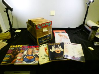 Box Lot Of Playboy Magazines - 1980's (and Some 1960's) - Approximately 24 Issues