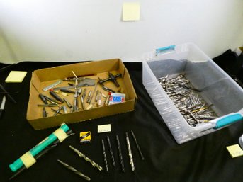 Box Lot Of Metalworking And Machinist Tools And Bits