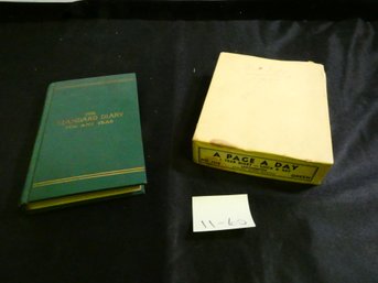 Pair Of Diaries From Early 1950's With Some Laid In Pictures And Other Ephemera