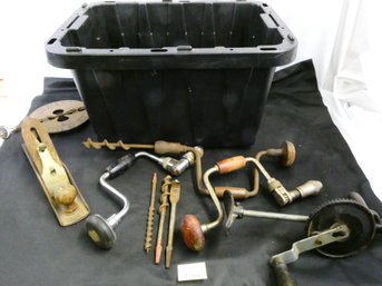 Large Tub Of Vintage Tools And Other Hardware - Stanley #5 Plane And Other Stanley Tools