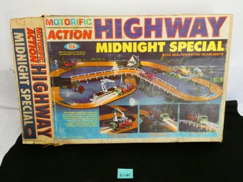 Motorific Action Highway Midnight Special Track. New In Box , Parts Unopened.