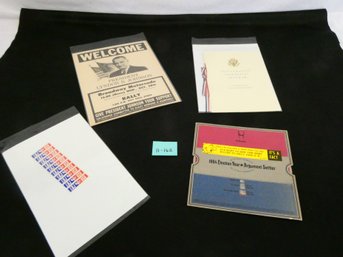 Lyndon B Johnson Presidential Inauguration Program And Other Paper Related To LBJ