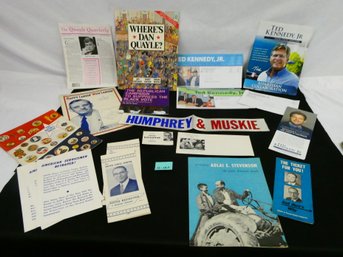 Nice Lot Of Political Ephemera - Kennedys, Dan Quayle, And Others.