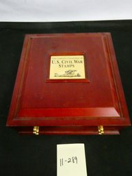 Beautiful Display Box With 'complete Set Of Commemorative US Civil War Stamps'