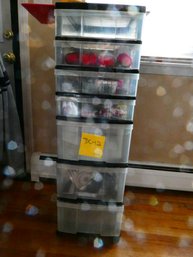 Rolling Storage Container Of Sewing Supplies! Lot's Of Stuff Here!