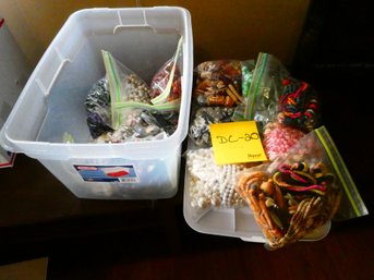 Box Lot Of Bagged Costume Jewelry! Nice Stuff