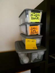 4 Tubs Of Light Bulbs - Varying Sizes And Types!