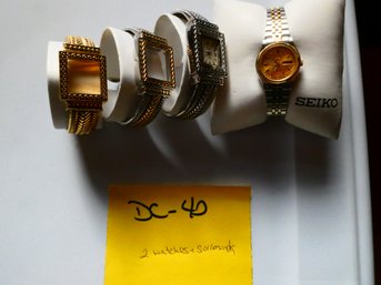 Ladies Seiko Watch With Tags And Fashion Watch W/changeable Bands