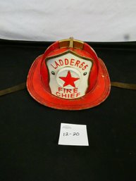 Vintage Metal Fire Chief Hat! Ladder 55