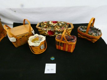 Longaberger Baskets! Very Nice Lot Of 5