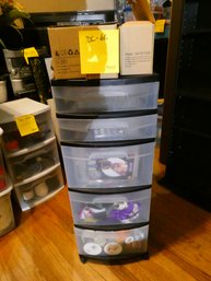 5 Drawer Rolling Bin Of Craft Supplies!