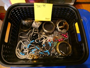 Bin Of Costume Jewelry - Necklaces And Bracelets