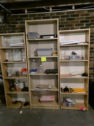 3 Shelving Units With ALL Contents!