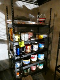 Metal Shelf Unit With Contents (paint)