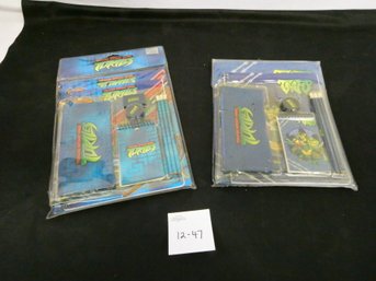 Lot Of 2 Teenage Mutant Ninja Turtles School Supply Set. Unopened TNMT