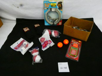 Lot Of Fishing And Outdoor! Fishing Bobbers And Weights, Tie Out Cable, And More!