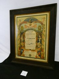 Framed Independent Order Of Foresters. Frame 32 X 26