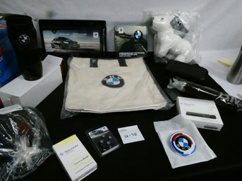 Very Nice Lot Of New BMW Accessories And Gear! Tote, Umbrella, Hat, First Aid Kit And More!