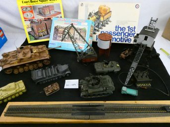 Tanks And Trains! Lot Of Model Tanks, And Train Set Models.